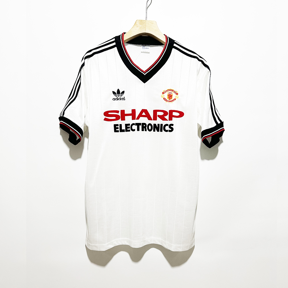 AAA Quality Manchester Utd 82/83 Away White Soccer Jersey